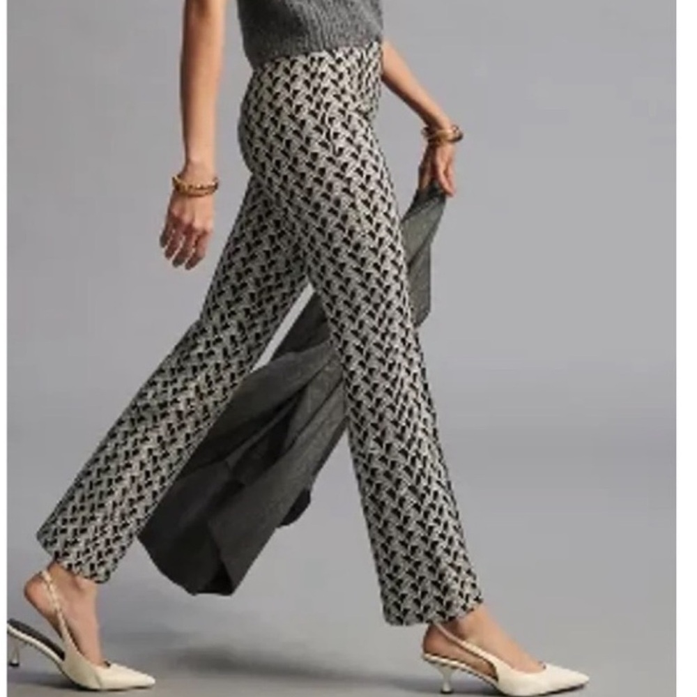 Anthro Maeve The Margot Kick Flare Cropped Pants - Picture 2 of 7